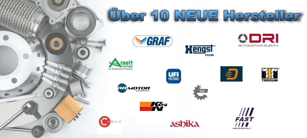 Über 10 Neue Hersteller bei AutoteileTREND im Sortiment!